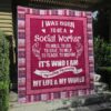Born To Be A Social Worker Quilt Blanket Vq06  Quilt